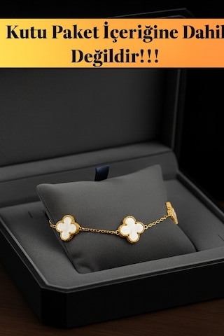 Altın Kaplama Taşlı Royal Pearl Petal Model Erkek Çelik Bileklik Diğer
