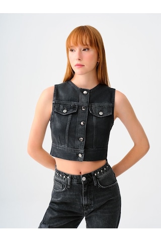 LOFT Slim Fit Kadın Yelek Lf2036163 Q1.v1 Denim