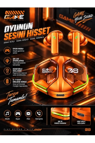 Sprange GM-11 Bluetooth 6.0 Dijital Ekranlı Kulak İçi Oyuncu Kulaklık
