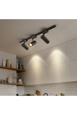 Alüminyum Gövde 30 Watt 4000 Kelvin Ilık Beyaz Ledli Çok Kaliteli Ray Spot , Led Armatür Ray Hariç Siyah