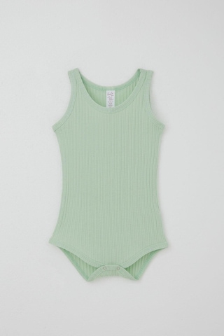 Breeze Kız Bebek Çıtçıtlı Atlet Zıbın Body Jakarlı 9 Ay-3 Yaş, Su Yeşili Su Yeşili