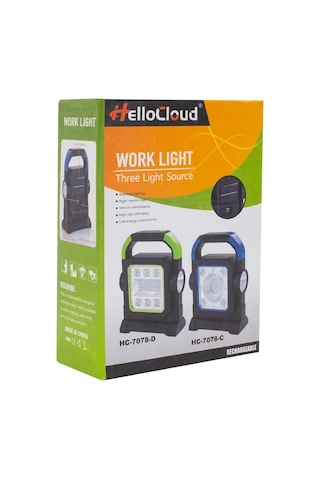 Hc-7078-c 3 Çalışma Modlu Cob Ledli Solar Taşınabilir Şarjlı Solar Lamba Lisinya Çok Renkli