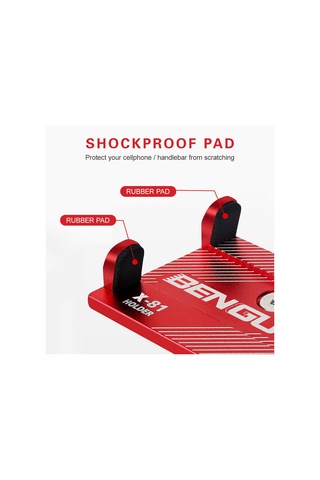 Mufunye Alüminyum Bisiklet Telefon Tutucu, 3.0-6.8 İnç Ekran Uyumlu, Sıkıca Tutma Fonksiyonu, Siyah