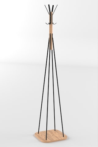 Retodesign Portmanto Askı Ayaklı Elbise Askısı Fortmanto Askılık 1799a Siyah - Atlantik Çam