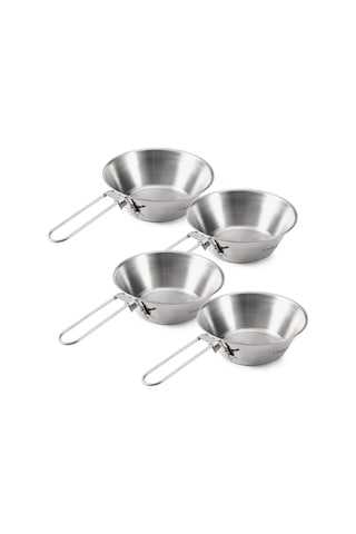 Symbee 4'lü Paket 260ml Çelik Konik Kase - Katlanabilir Kollü, Ev Ve Dış Mekan İçin Elverişli Çok Renkli