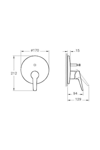 Artema Solid S A42446 Sıva Üstü Ankastre Banyo Bataryası Krom