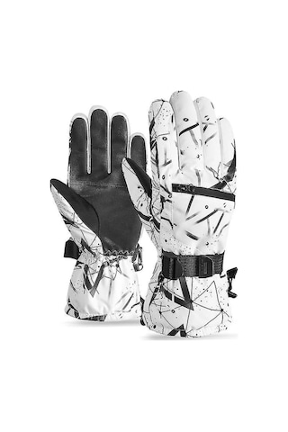 Kış Eldivenleri Koruyucu Eldivenler Rahat Eldivenler Açık Havada Çalışırken Ellerinizi Sıcak Ve Korumalı Tutun. 1 Set Beyaz