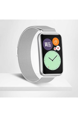 Huawei Watch Fit Metal Kordon Dönüştürücü Ardx- Gümüş