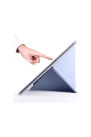 Samsung Galaxy Uyumlu Tab S6 Lite Sm-p610 10.4" Kılıf Kalem Bölmeli Standlı Katlanabilir Kalemlikli Silikon Kılıf