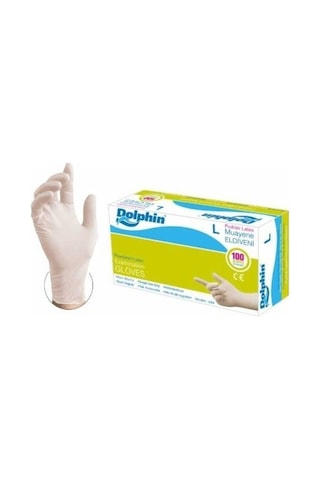 Dolphin Lateks Pudralı Eldiven M (20 paket)