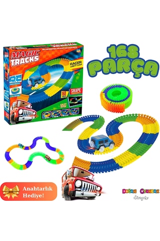 Magic Trucks 168 Parça Raylı Pist - Raylı Araç Oyuncak - Tren Set