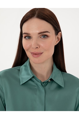 Pierre Cardin Kadın Yeşil Gömlek Desenli 50301090-vr054 Yeşil