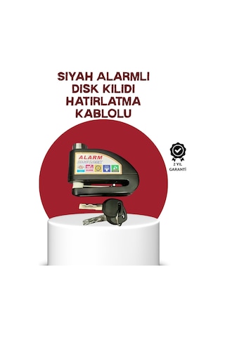 Northcity Güvenlik Sensörlü Alarmlı Disk Kilidi - Motosiklet, Bisiklet Ve Scooter İçin Çift Modlu Koruma