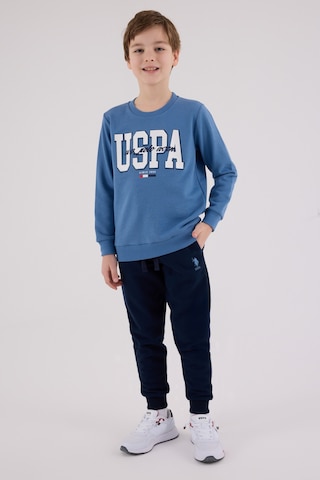 U.S. Polo Assn. Lisanslı Erkek Çocuk Alt Üst 2 Parça Eşofman Takımı Us2205 Mavi