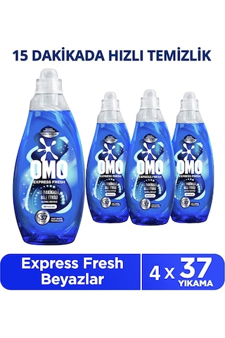Omo Express Fresh Ultra Beyaz Sıvı Çamaşır Deterjanı 1480 Ml X 4 Adet 1480 ML