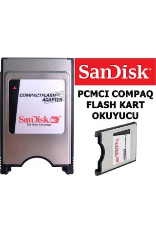 Sandisk PCMCIA Compact Flash Adaptör Kart Okuyucu Compact Adaptör
