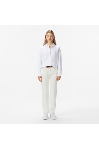 Nautica Kadın Beyaz Oversize Gömlek Düz 57w220t Beyaz