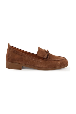 Mamma Mia Kadın Loafer Günlük Süet Fiyonklu Klasik Slip-on Anne Ayakkabısı 26y-7295 Sıgaro