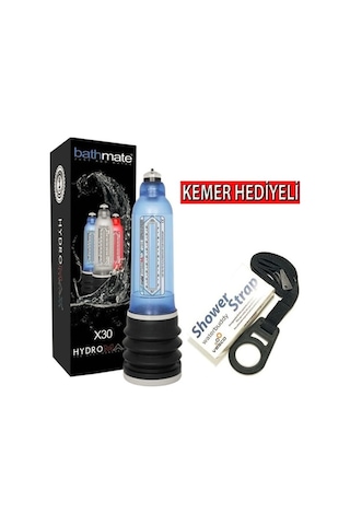 Hızlı Express Bathmate Hydromax X30 Mavi Boyun Kemerli Sulu Vakum Penis Pompası