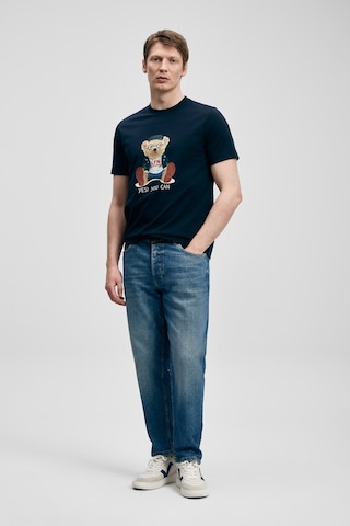 Lufian Teddy Modern Grafik T- Shirt Lacivert Lacivert 111020305100200 Lacivert
