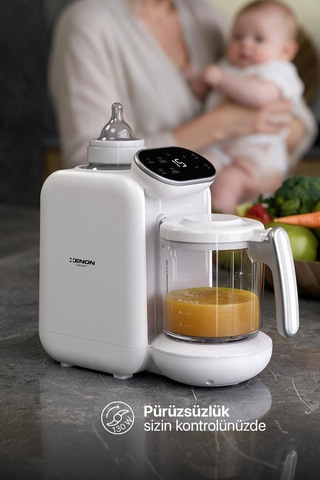 Xenon Smart 5'i 1 Arada Bebek Mama Robotu Buharlı Pişirici, Blender Ve Mama Hazırlama Makinesi X1010 Beyaz
