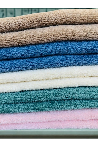 Miosse Pure 10 Adet 30x50 Cm Lüx %100 Pamuk El-yüz-misafir Havlusu Çok Renkli