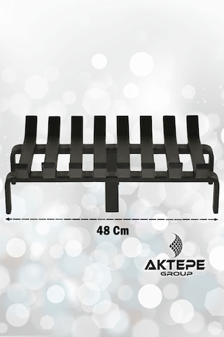48 Cm X 32 Cm 8 Çubuklu Ekstra Şömine Izgarası Dar Gözlü Izgara