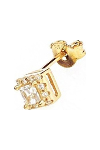 Masaliko Tektaş 925 Ayar Gümüş Küpe Sb1314 Zirkon Taşlı, Şık Ve Zarif Tasarım Altın