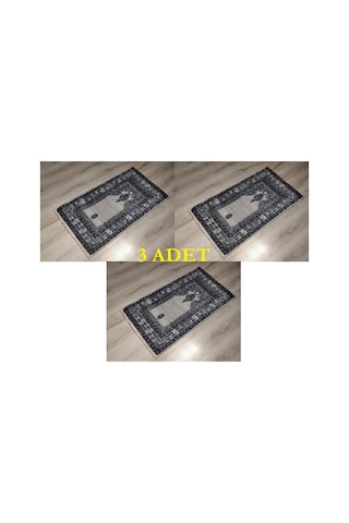 3 Adet Halı Sarayı Sihir Namazlık Seccade Nm012 Gri 60X115Cm