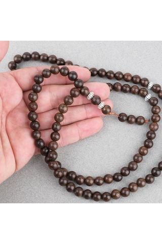 Yılan Ağacı 99luk Küre Kesim 8mm Namaz Tesbihi Kahverengi