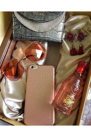 Ringke Noble Slim Apple Uyumlu iPhone 6s Plus/ 6 Plus İle Taşlı Kılıf 4 Tarafı Saran Tam Koruma Rose Gold