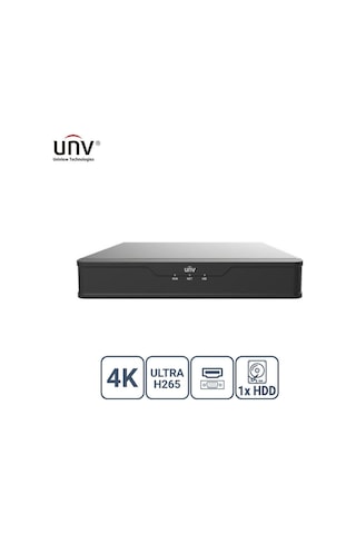 Unv 16 Kanal 1x Hdd H265+ 4k Nvr Kayıt Cihazı