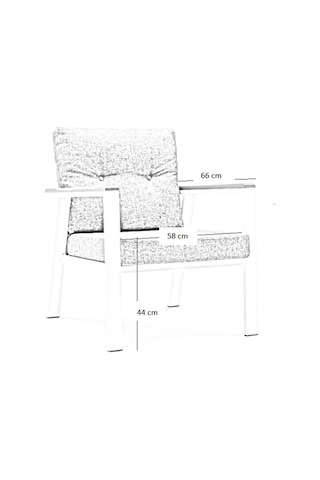 Mymassa Favori Metal Tekli Koltuk Tekli Berjer - Gri Kumaş Siyah İskelet Siyah