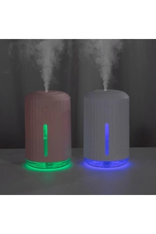 Novahub Yeni 320ml Ultrasonik Nemlendirici Aromalı Yağ Difüzör Usb Ev Araba Aromaterapi Gece Lambası Beyaz