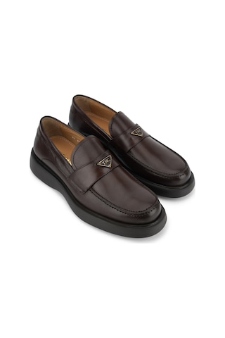Tamer Tanca Erkek Hakiki Deri Kahverengi Loafer Ayakkabı 383 6982 Erk Ayk Sk26-27 Kahve Dr
