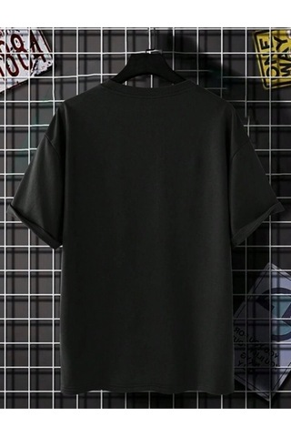Oversize Kalıp %100 Pamuk Tshırt Wonderful SIYAH