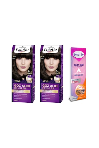 Palette Göz Alıcı Saç Boyası 3.0 Koyu Kahve 2 Adet
