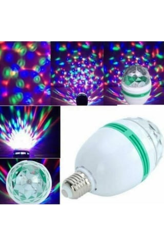Kenstar Renkli Led Döner Başlıklı Disko Topu Ampul Gece Lambası Renkli 7692763047652