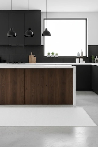 Beyaz Bej Modern Düz Yıkanabilir Antibakteriyel Halı - Yo11500b Beyaz - Bej