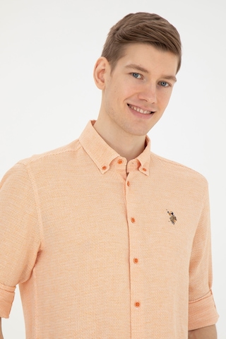 U.s. Polo Assn. Erkek Kiremit Gömlek Desenli 50283423-vr031 Kırmızı