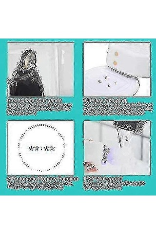 Elektrikli Diş Fırçası Yetişkinler - Ultrasonik U-şekilli Diş Fırçaları - 360 Ağız Temizleme - Kablosuz Şarj Ve Led Işık - Siyah Sertifikalı Whit Walkbee