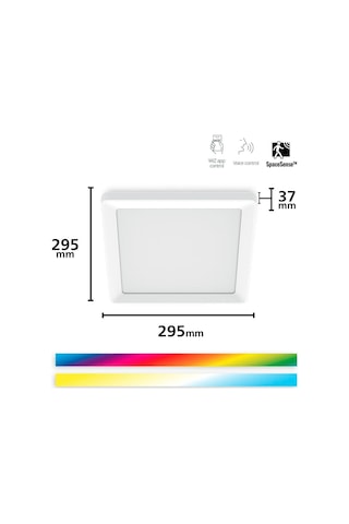 Wiz Beyaz Akıllı Sıva Üstü Rgb Kare Panel Tavan Armatürü 12w Genel