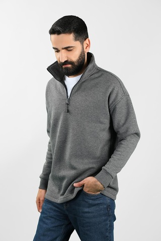 Unisex Balıkçı Yaka Antrasit Sweatshirt Çok Renkli
