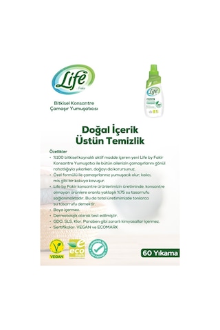 Vegan Bitkisel Konsantre Çamaşır Yumuşatıcısı 1500 Ml X 3 Adet 3'lü Set