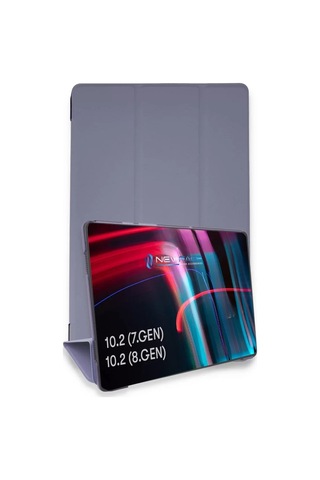 Newface Apple iPad Uyumlu 10.2 7.nesil Kılıf Tablet Smart Kılıf - Lila Arka Kapak