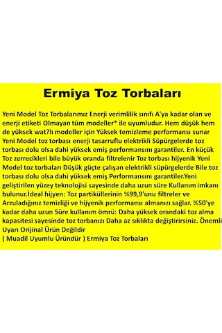 Arçelik Uyumlu Trb 6986 Elektrikli Süpürge Kağıt Toz Torbası 10 Adet