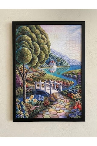 Renkli Yol Ve Botanik Bahçesi İkili Set - 1000 + 500 Parça İkili Puzzle Seti