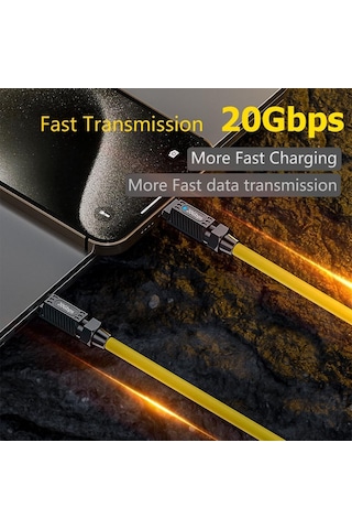 Screw Type C To Type C 140w Hızlı Şarj 8k 60hz Görüntü Aktarımı Pd3.1 20gbps Veri Transferi 2 M Standart