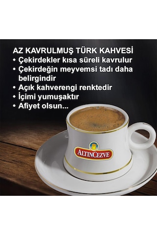 Altıncezve Günlük Taze Çekilmiş Türk Kahvesi Az Kavrulmuş 250 Gr Öğütülmüş