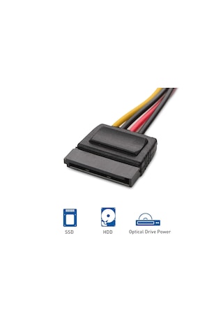 Sata Molex Çevirici SATA 15 Pin Dişi Molex 4 Pin Erkek Güç Kablosu